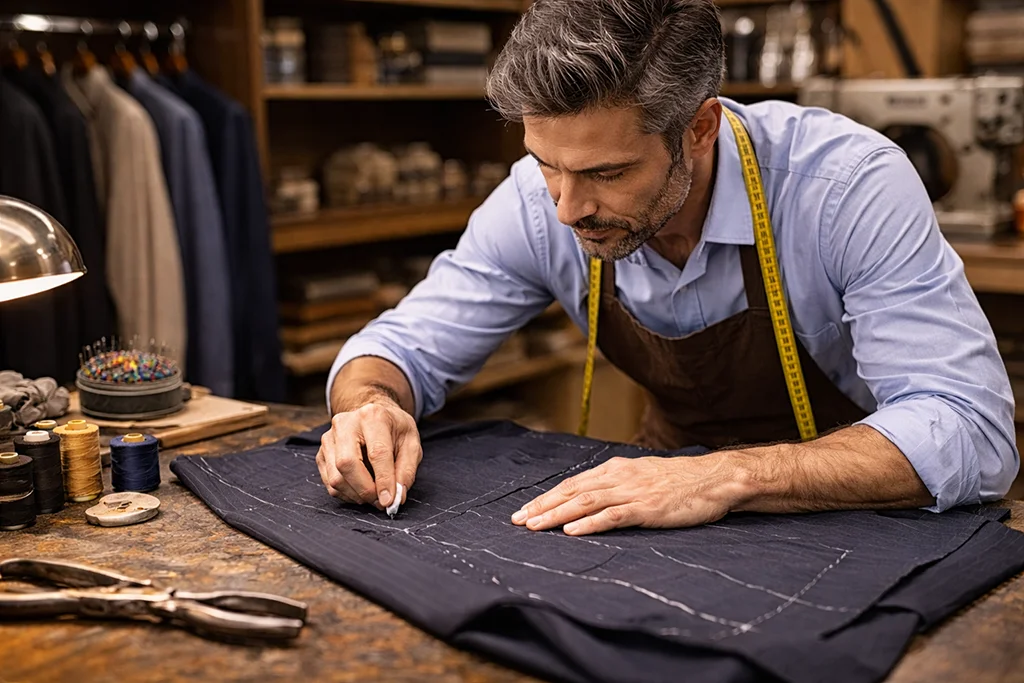 Tailor working