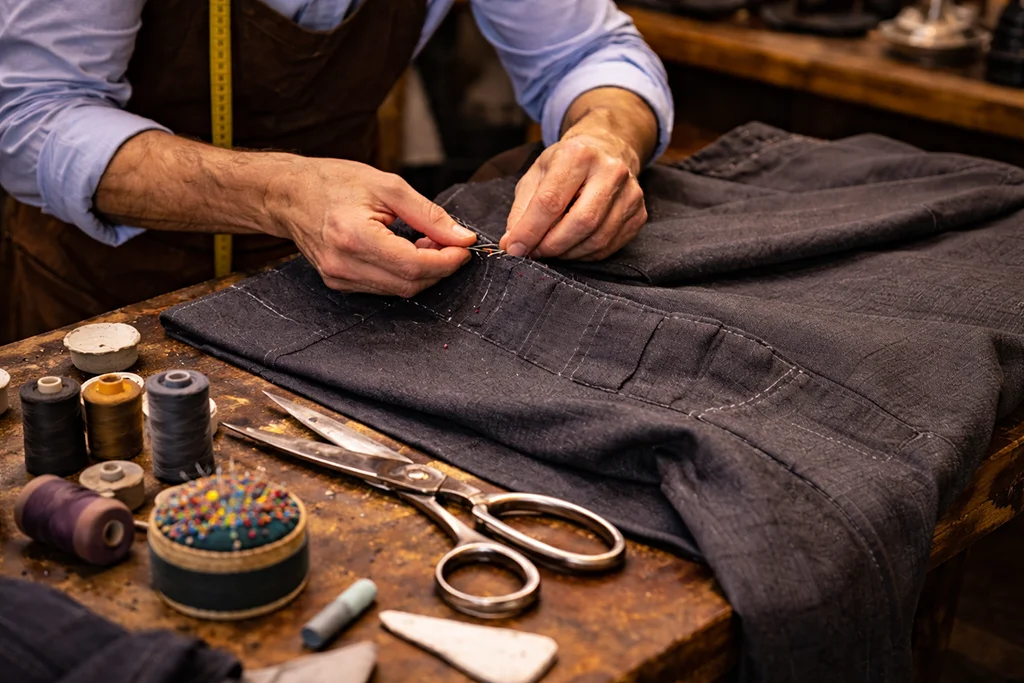 Measuring tape and fabric